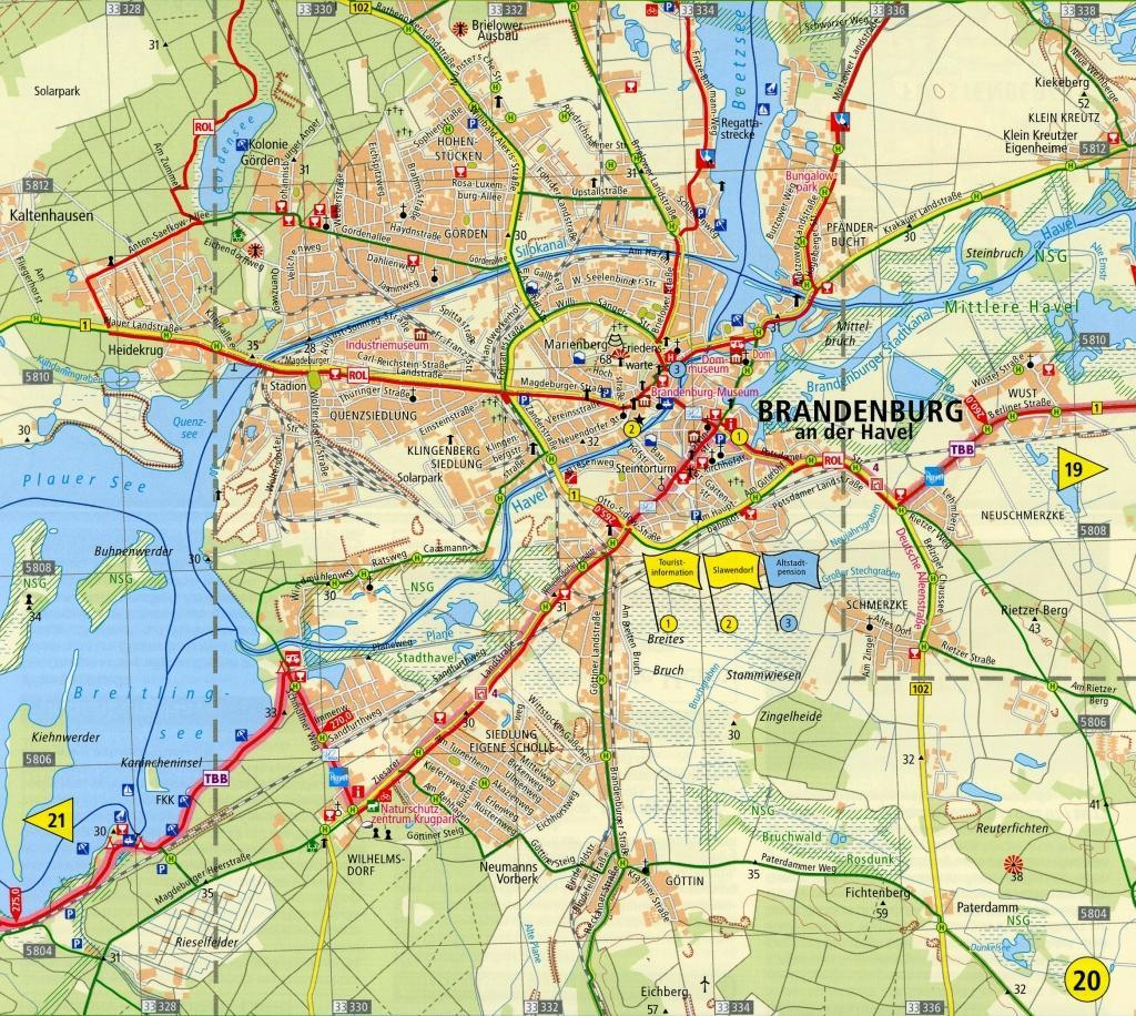 Beispielinhalt (Bild) Radtourenkarte Havelradweg, Von der Quelle bis zur Mündung 1 : 60 000