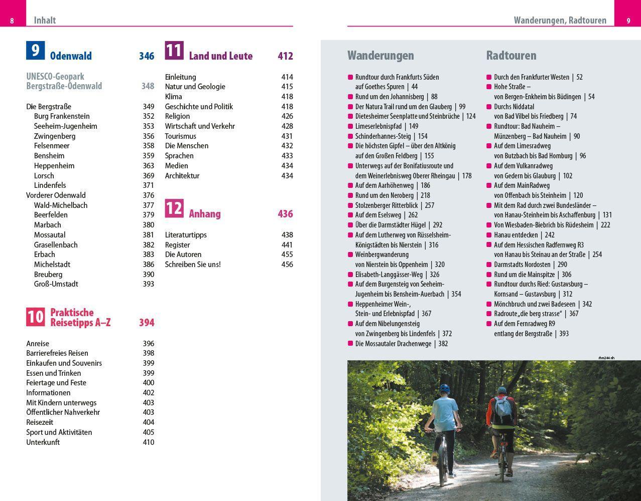 Beispielinhalt (Bild) Reise Know-How Reiseführer Rhein-Main-Region mit Taunus und Odenwald