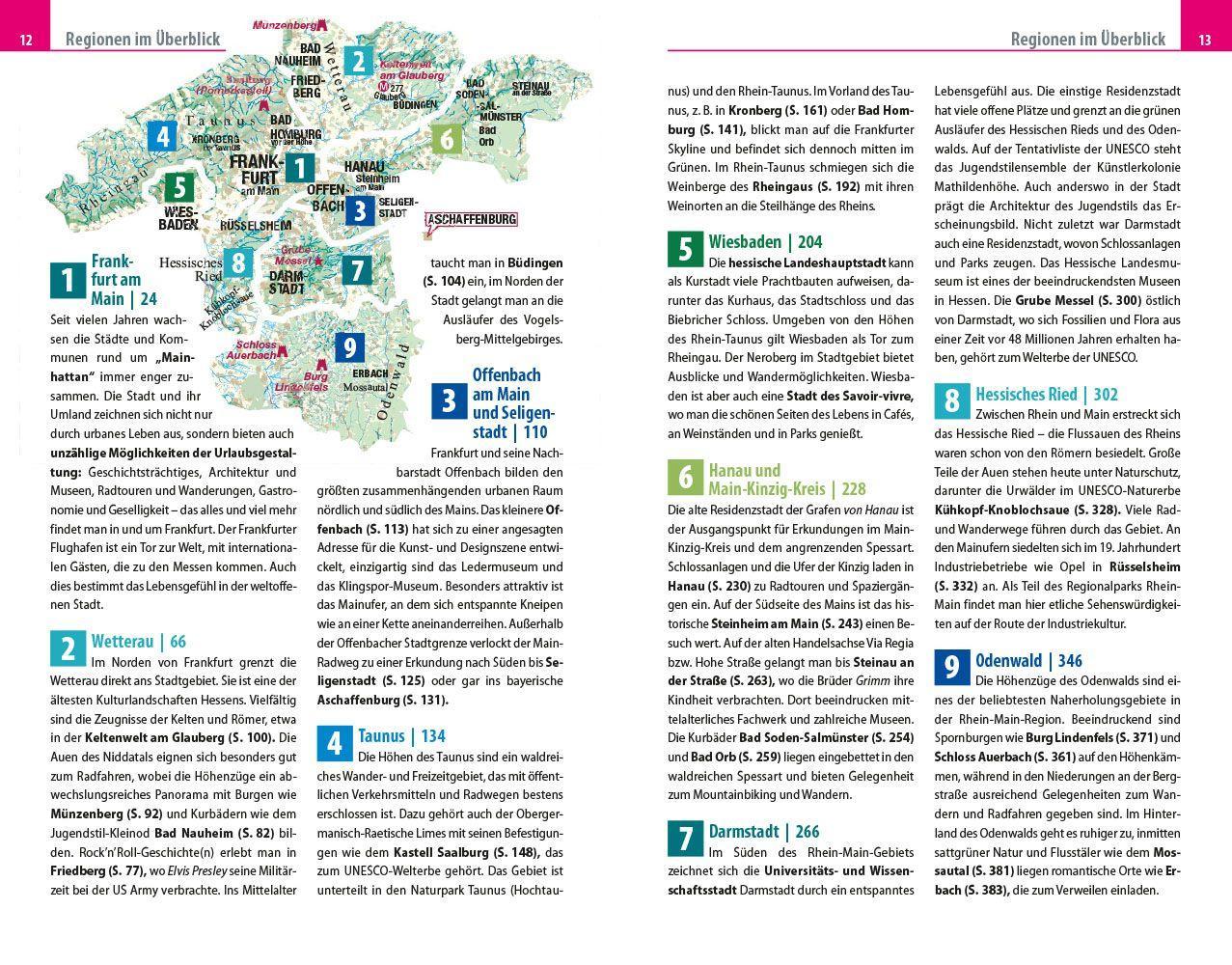 Beispielinhalt (Bild) Reise Know-How Reiseführer Rhein-Main-Region mit Taunus und Odenwald