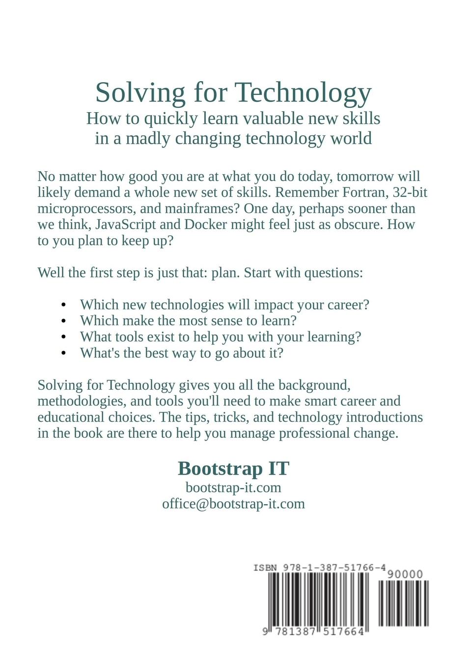 Rückseitencover Solving for Technology