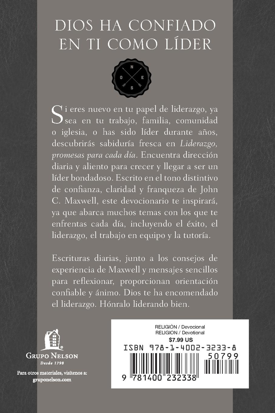 Rückseitencover Liderazgo, Promesas Para Cada Día