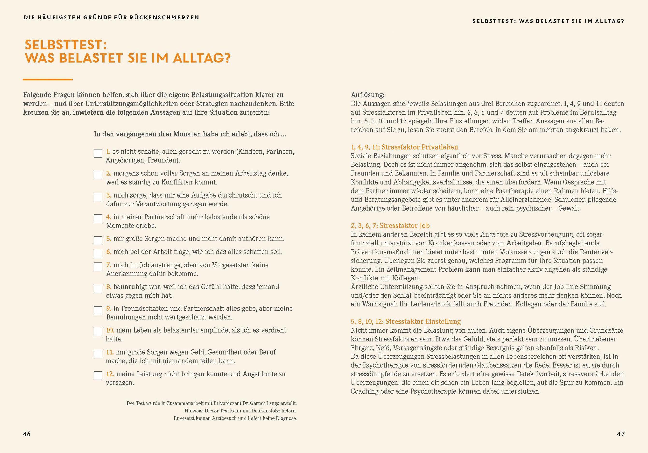 Beispielinhalt (Bild) Apotheken Umschau: Der stressfreie Rücken