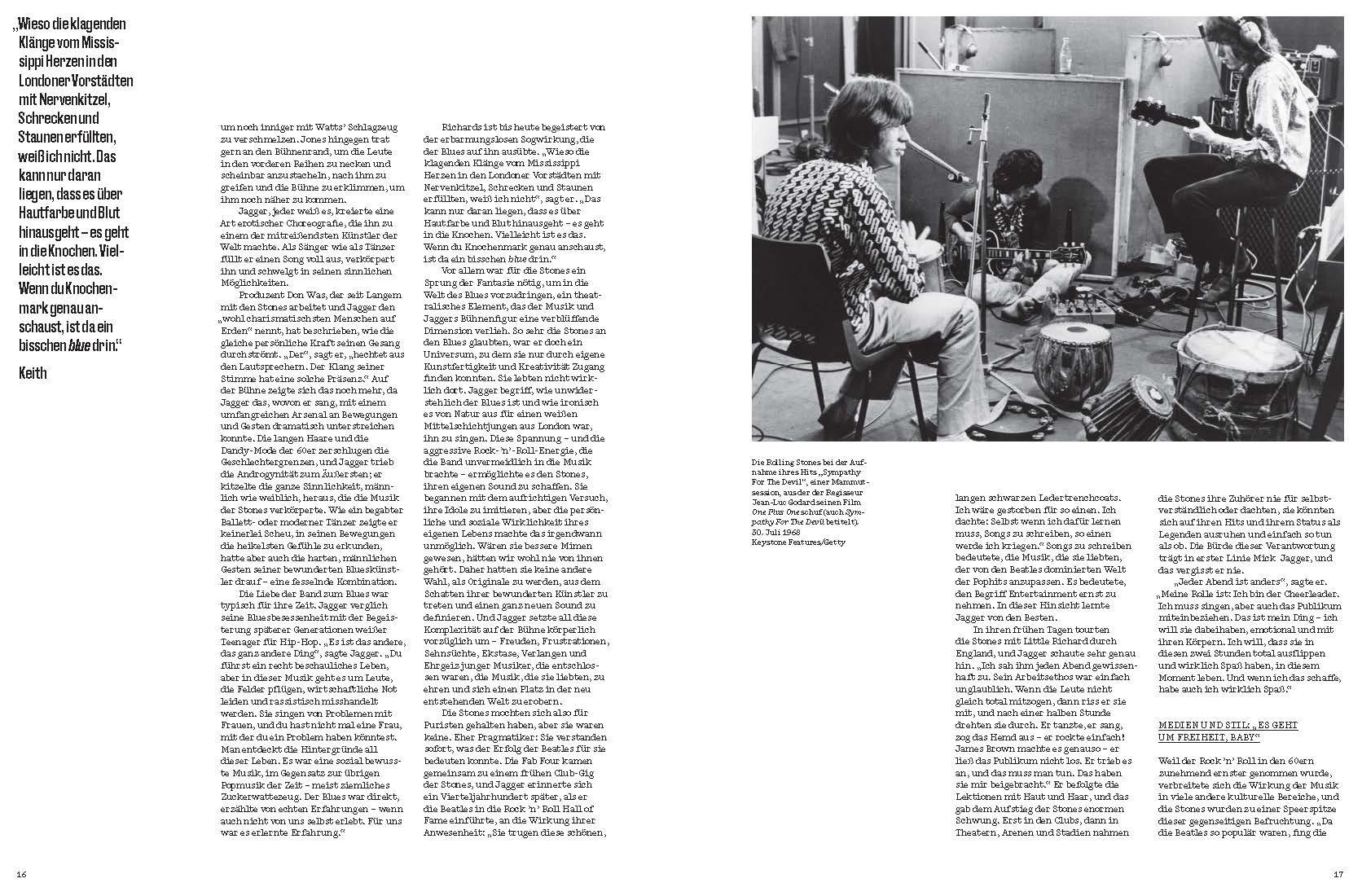 Beispielinhalt (Bild) The Rolling Stones UNZIPPED. Deutschsprachige Ausgabe