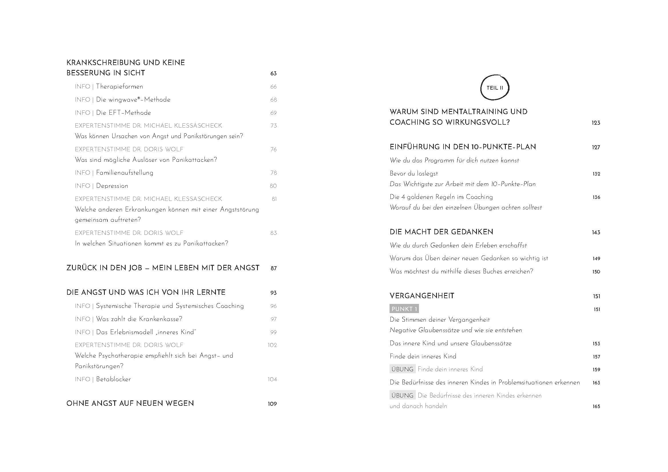 Beispielinhalt (Bild) Liebe Angst, Zeit, dass du gehst