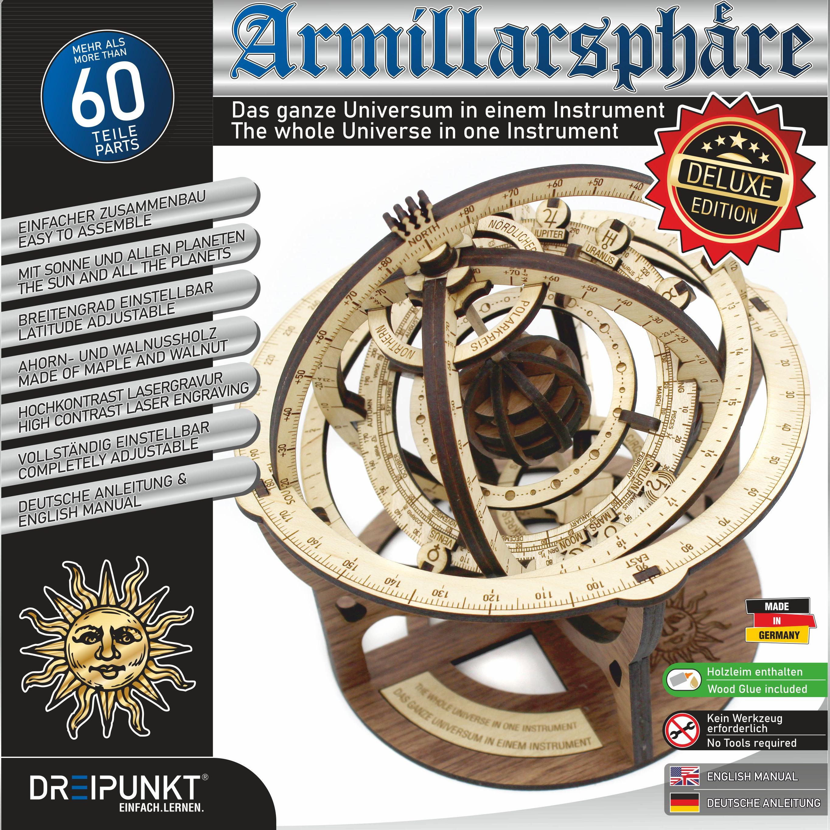 Vorderes Coverbild Bausatz Armillarsphäre Deluxe