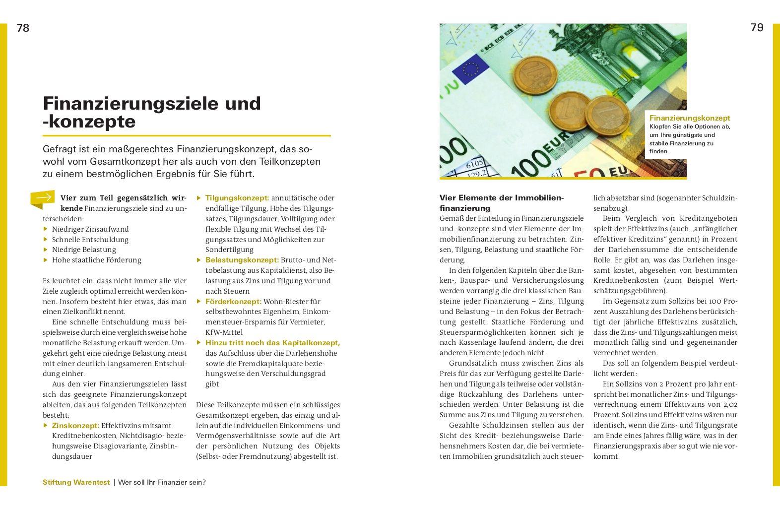 Beispielinhalt (Bild) Immobilienfinanzierung