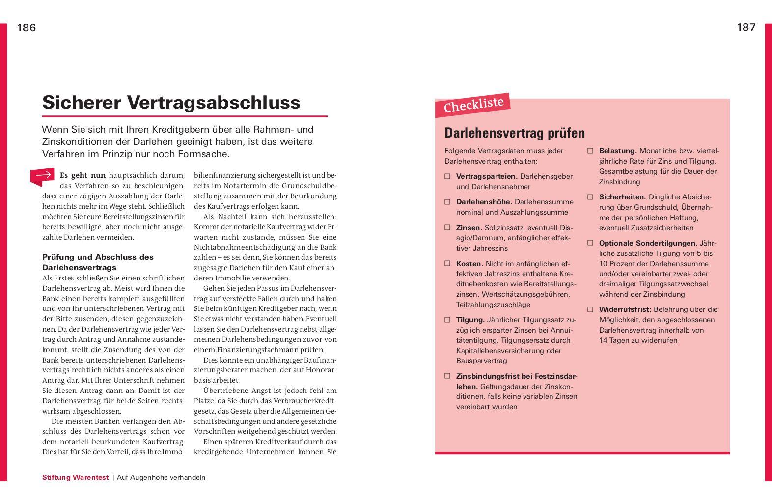 Beispielinhalt (Bild) Immobilienfinanzierung
