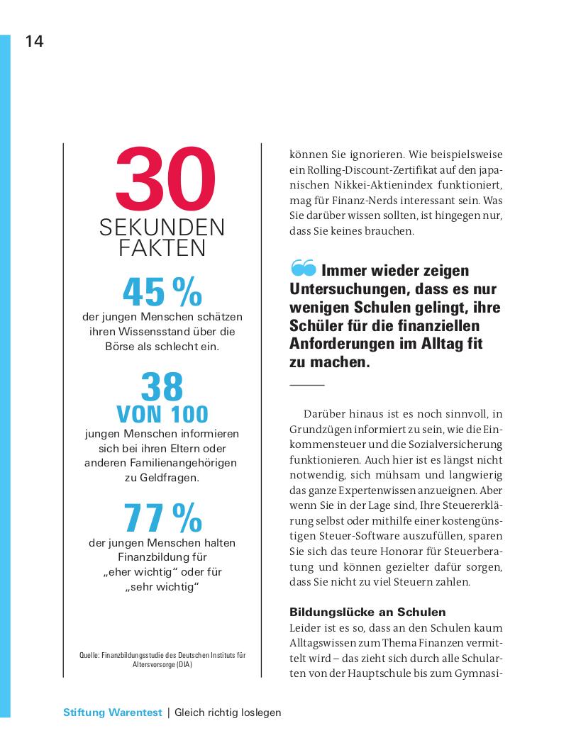 Beispielinhalt (Bild) Finanzplaner Berufseinsteiger