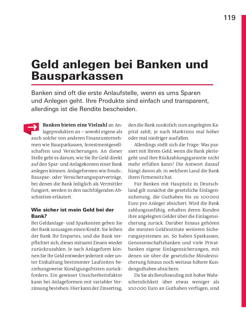 Beispielinhalt (Bild) Finanzplaner Berufseinsteiger