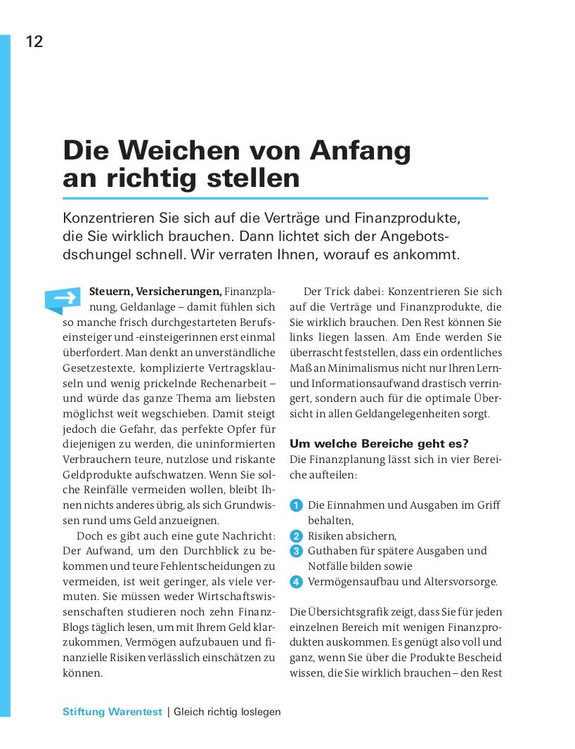 Beispielinhalt (Bild) Finanzplaner Berufseinsteiger