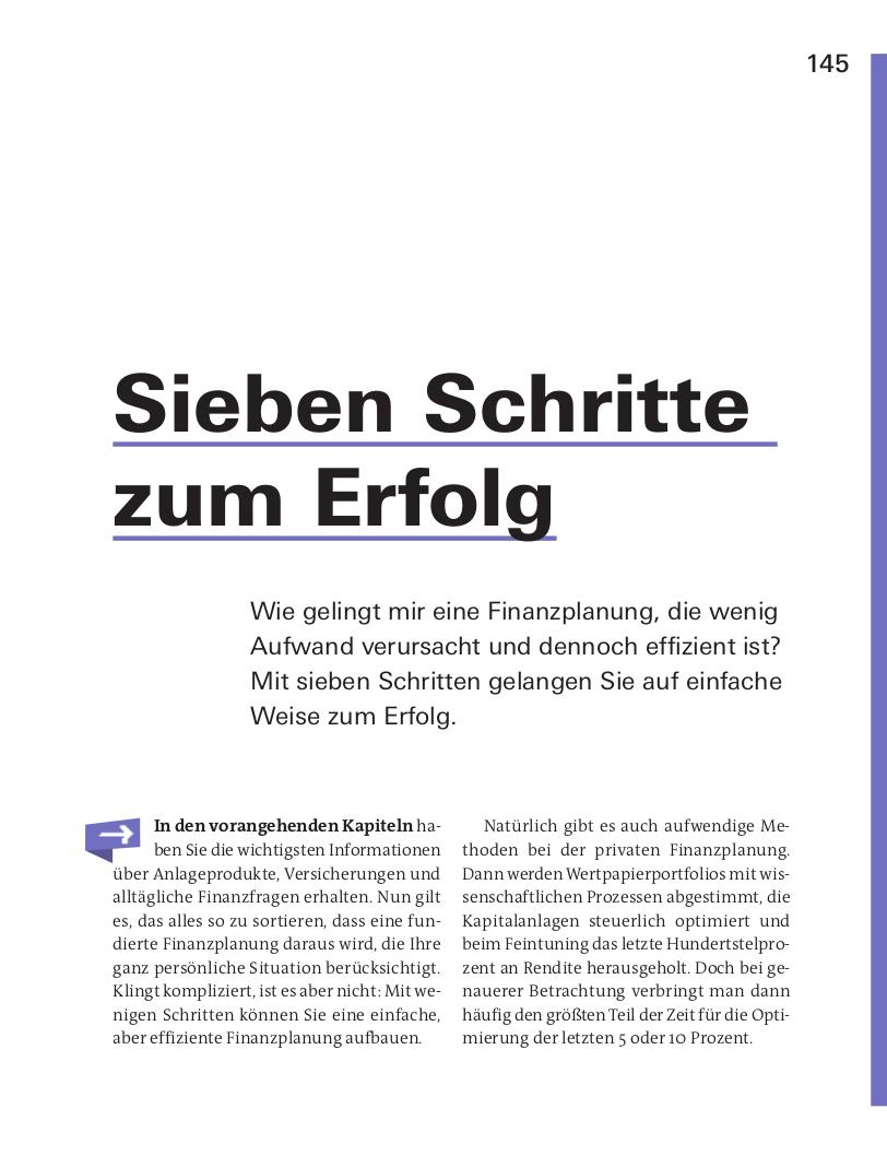 Beispielinhalt (Bild) Finanzplaner Berufseinsteiger