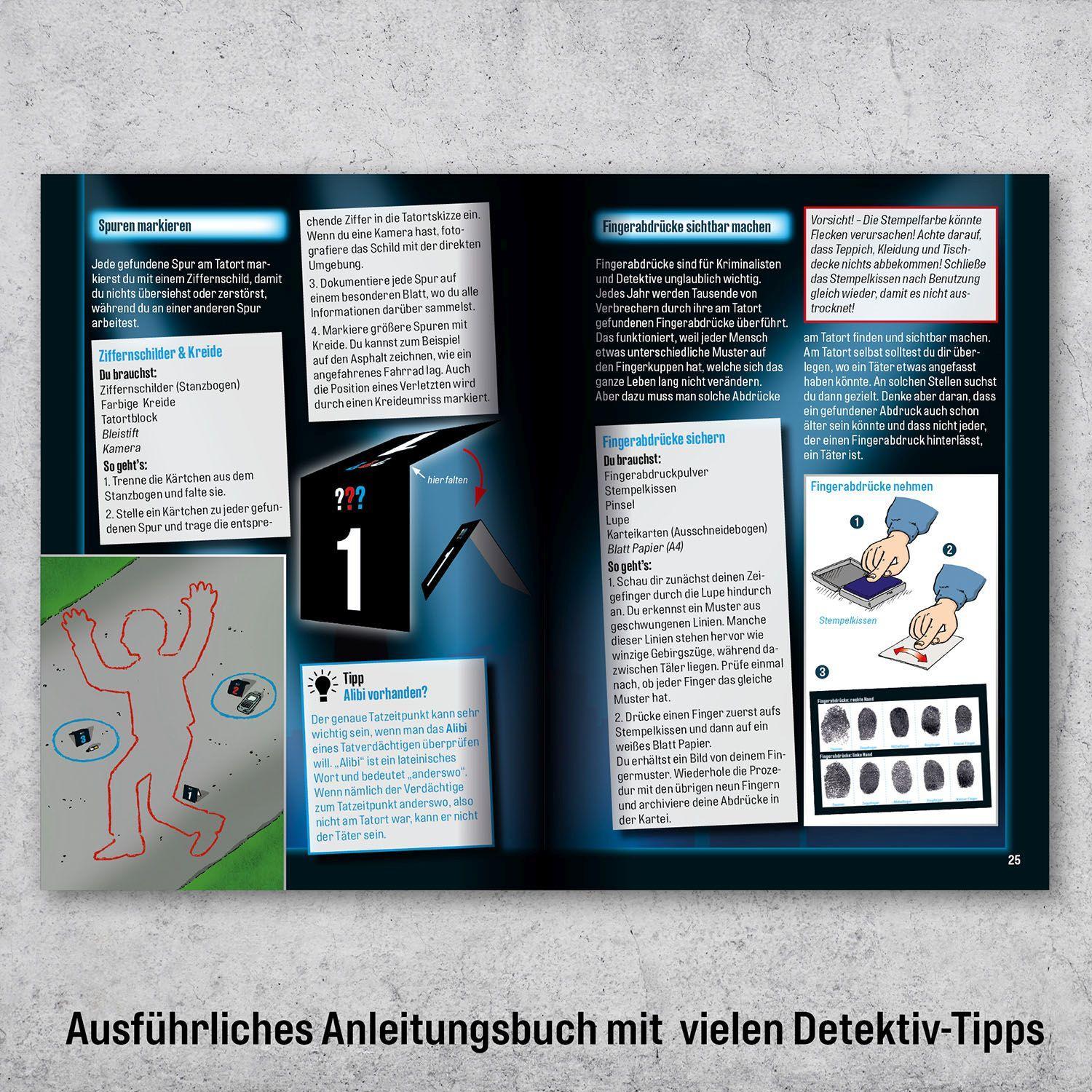 Beispielinhalt (Bild) Die drei ??? Detektiv-Koffer (drei Fragezeichen)