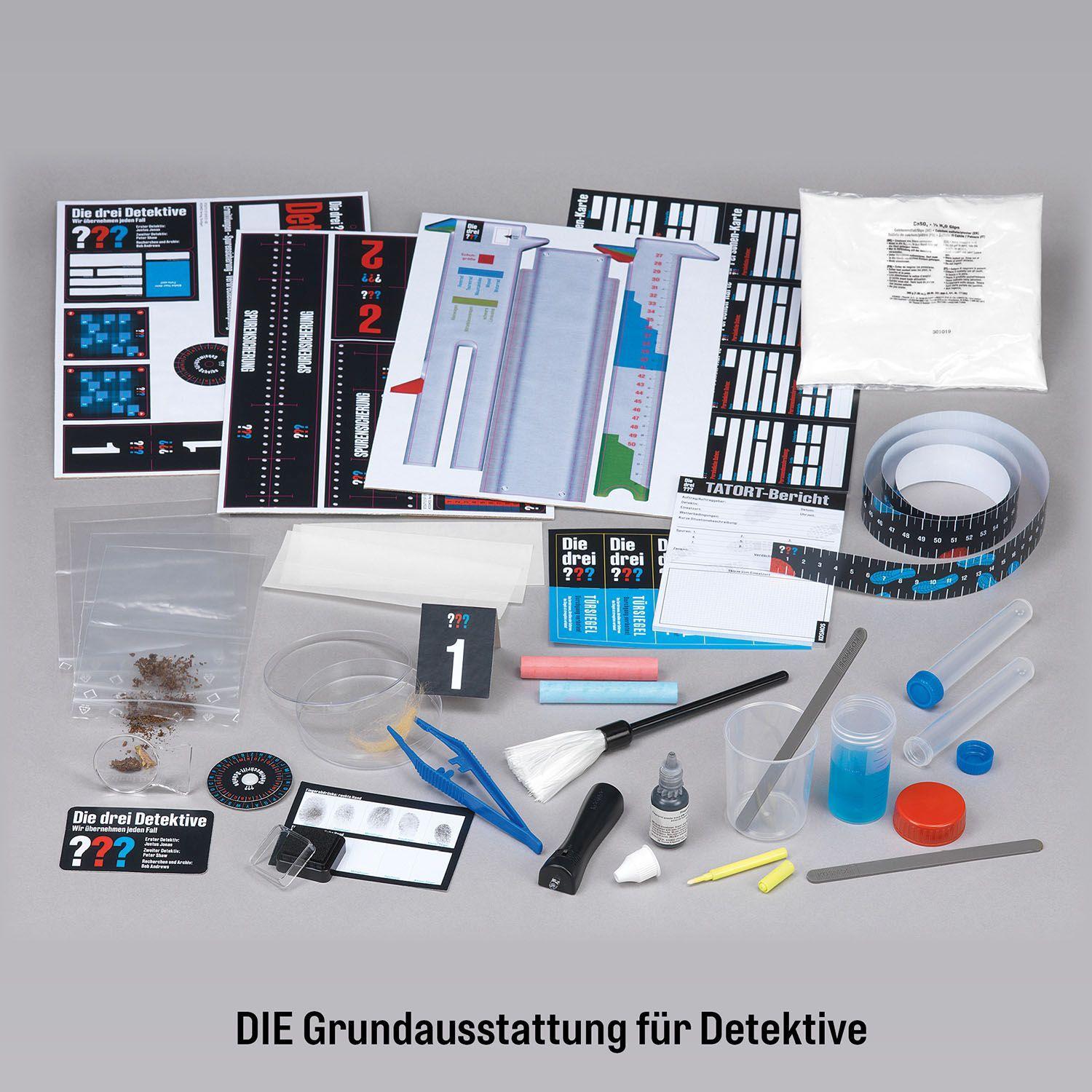 Beispielinhalt (Bild) Die drei ??? Detektiv-Koffer (drei Fragezeichen)