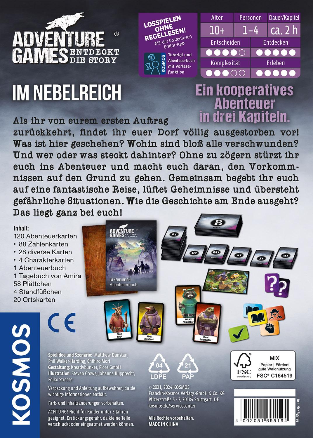 Rückseitencover Adventure Games - Im Nebelreich