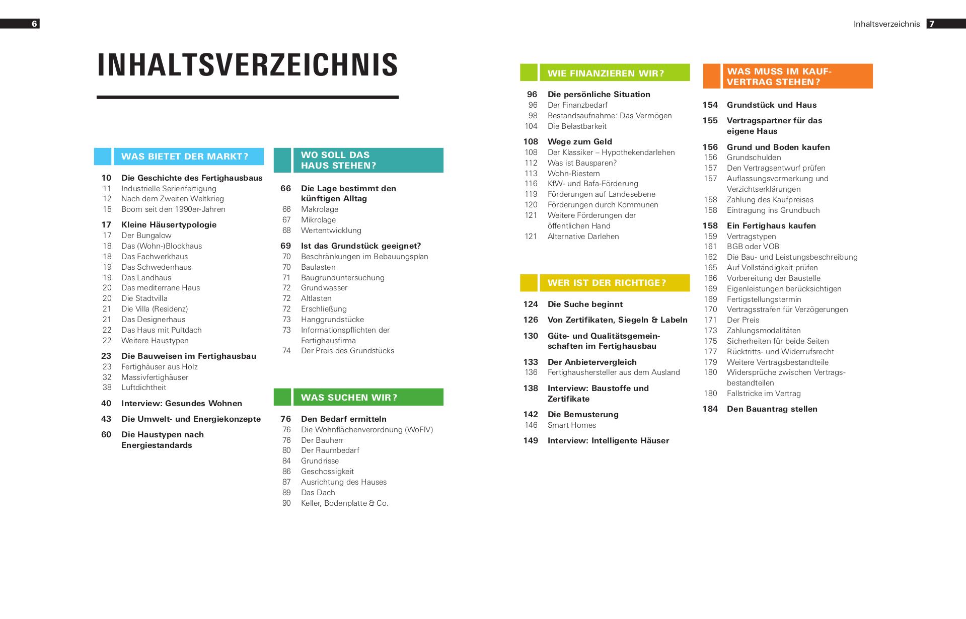 Beispielinhalt (Bild) Unser Fertighaus-Handbuch