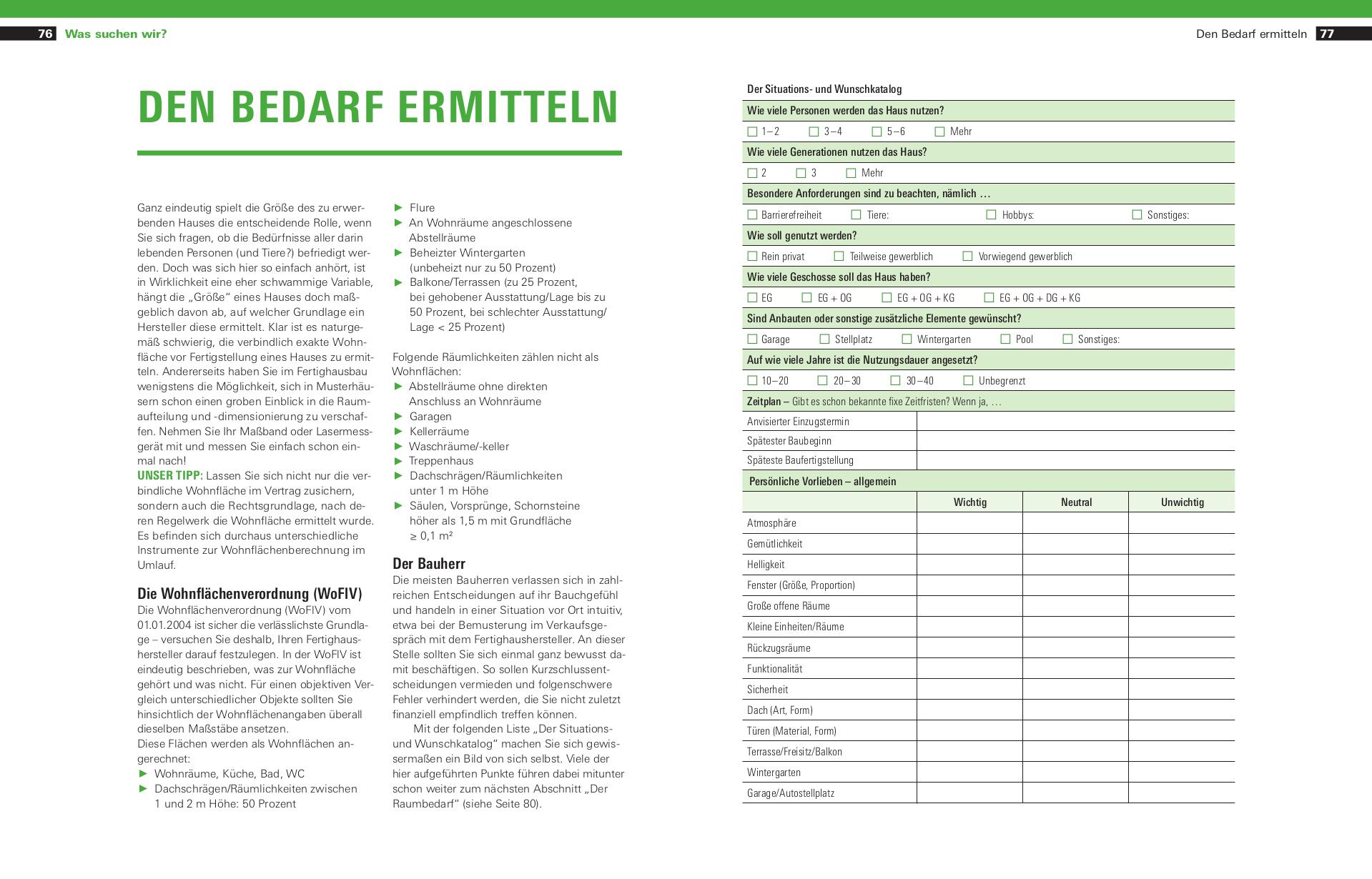Beispielinhalt (Bild) Unser Fertighaus-Handbuch