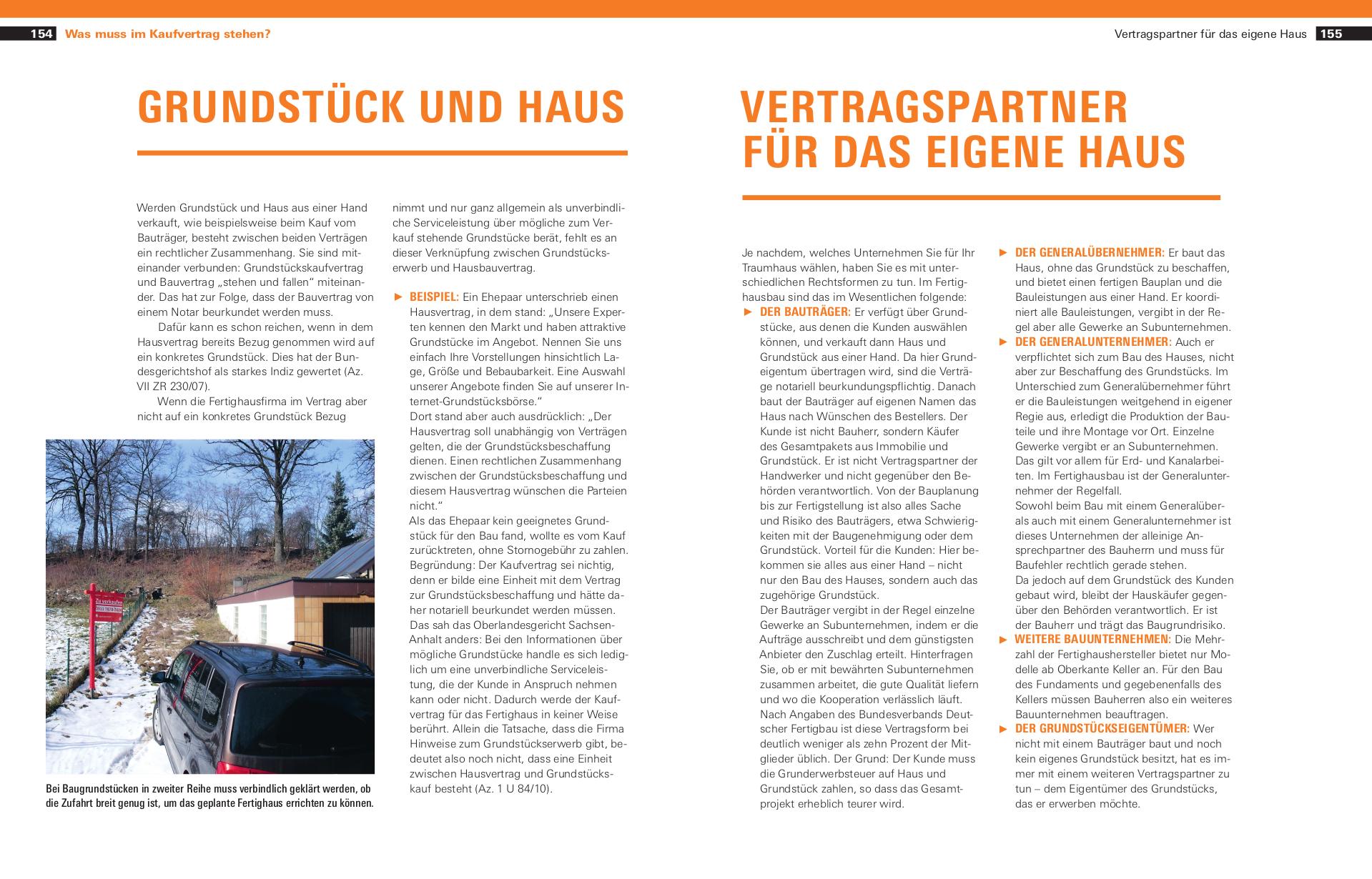 Beispielinhalt (Bild) Unser Fertighaus-Handbuch
