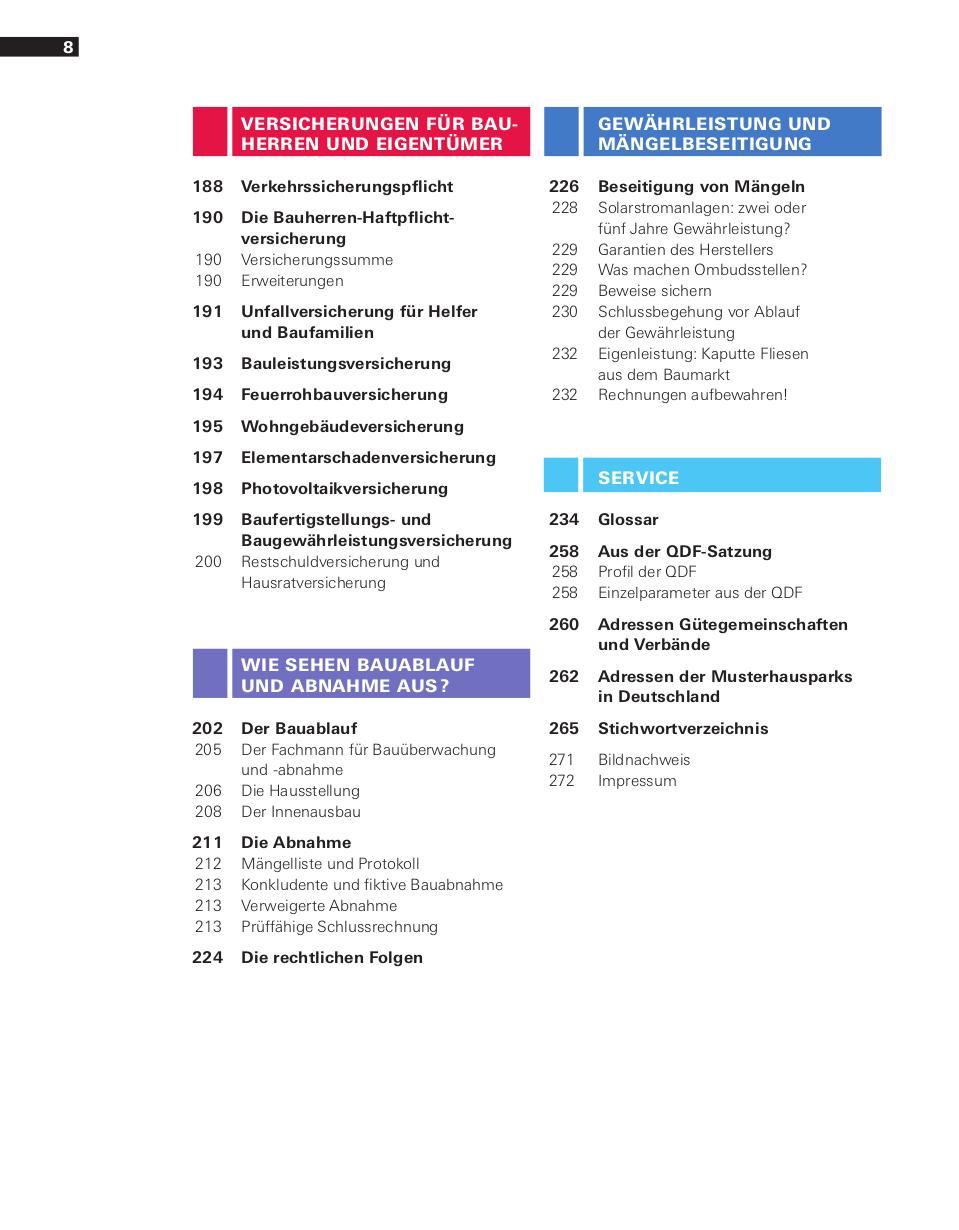 Beispielinhalt (Bild) Unser Fertighaus-Handbuch