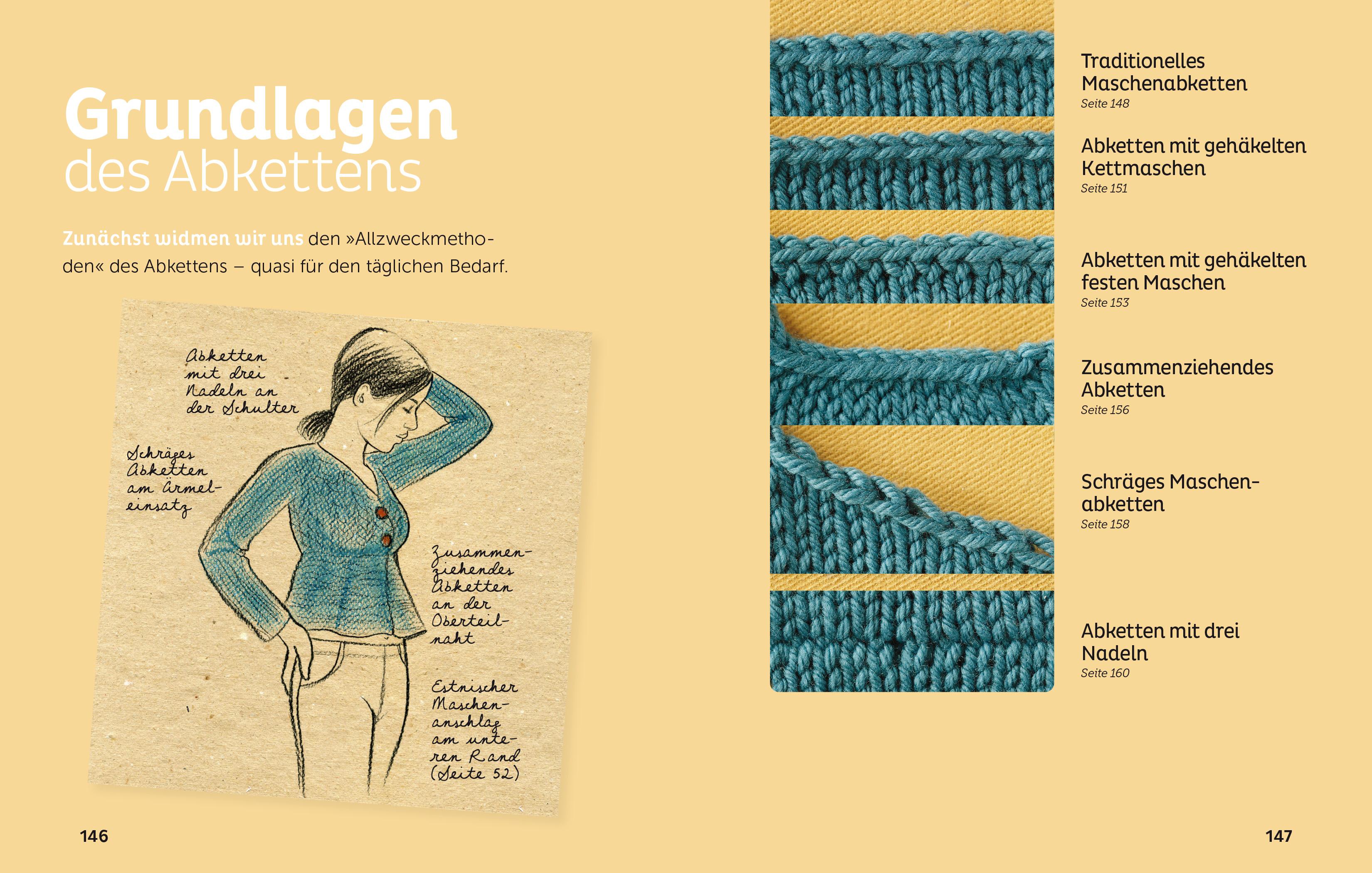 Beispielinhalt (Bild) Anschlagen und Abketten