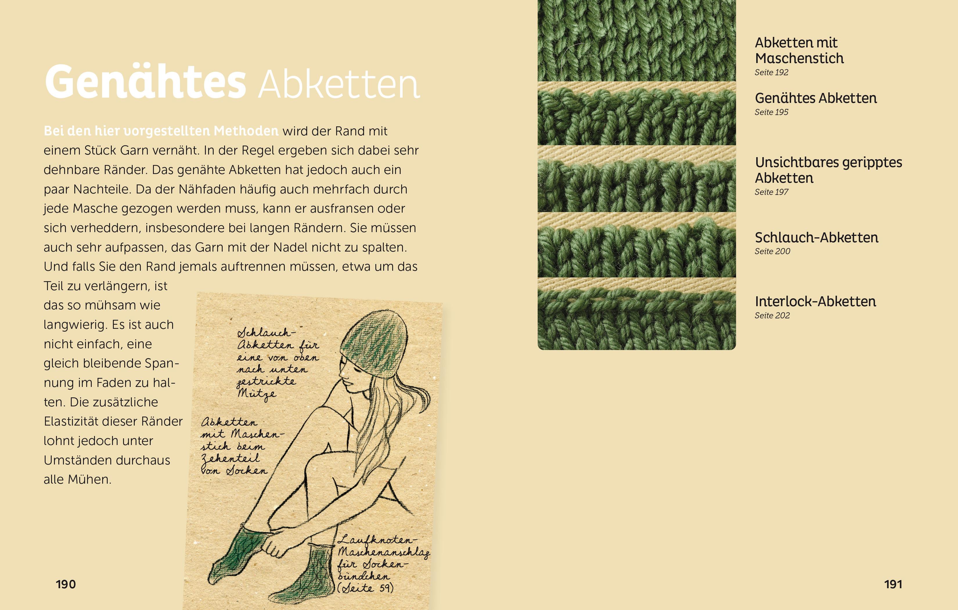 Beispielinhalt (Bild) Anschlagen und Abketten