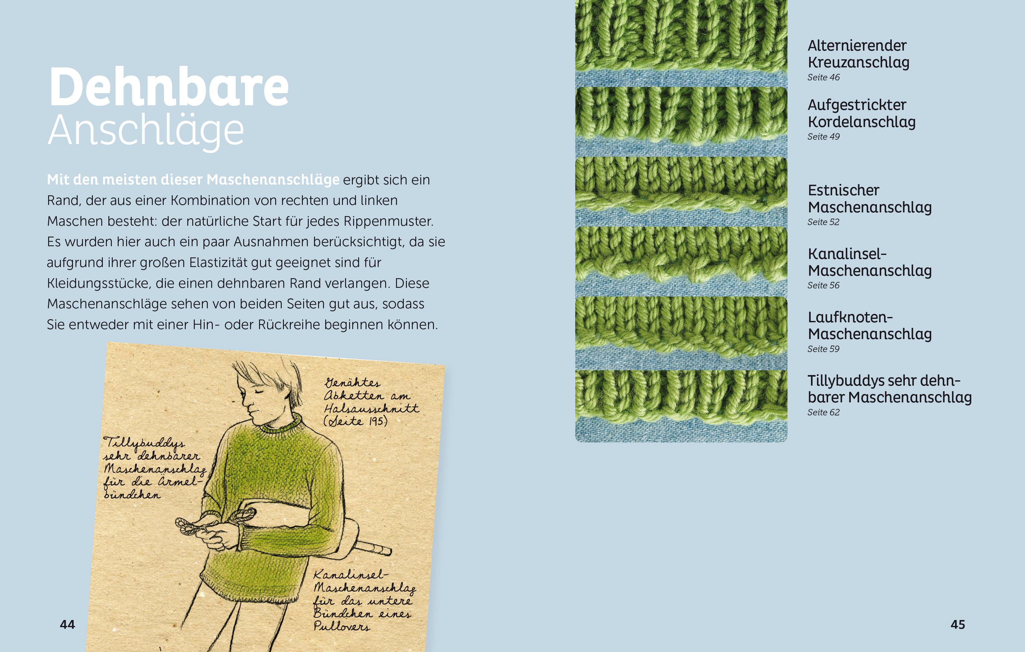 Beispielinhalt (Bild) Anschlagen und Abketten