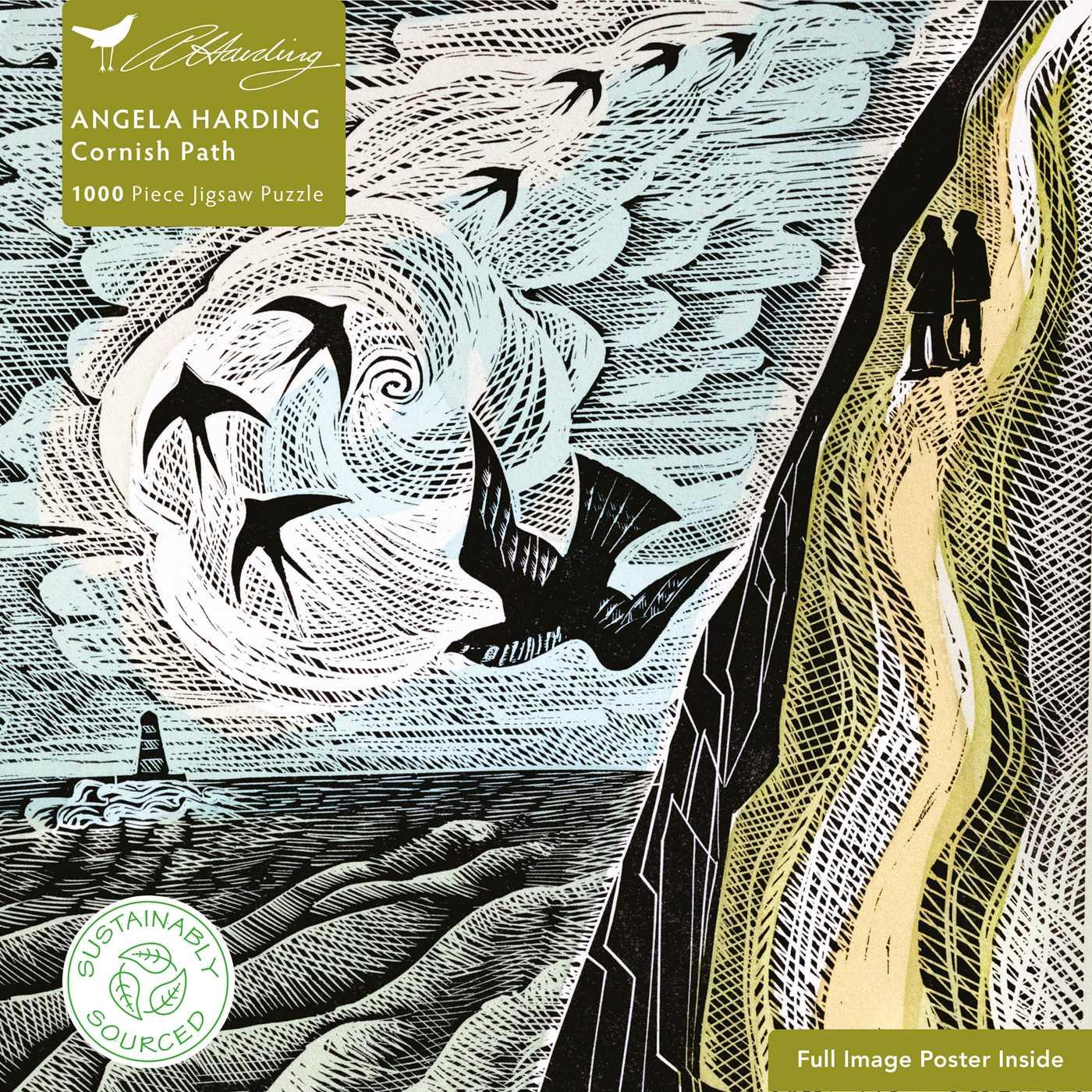 Vorderes Coverbild Adult Sustainable Jigsaw Puzzle Angela Harding: Cornish Path