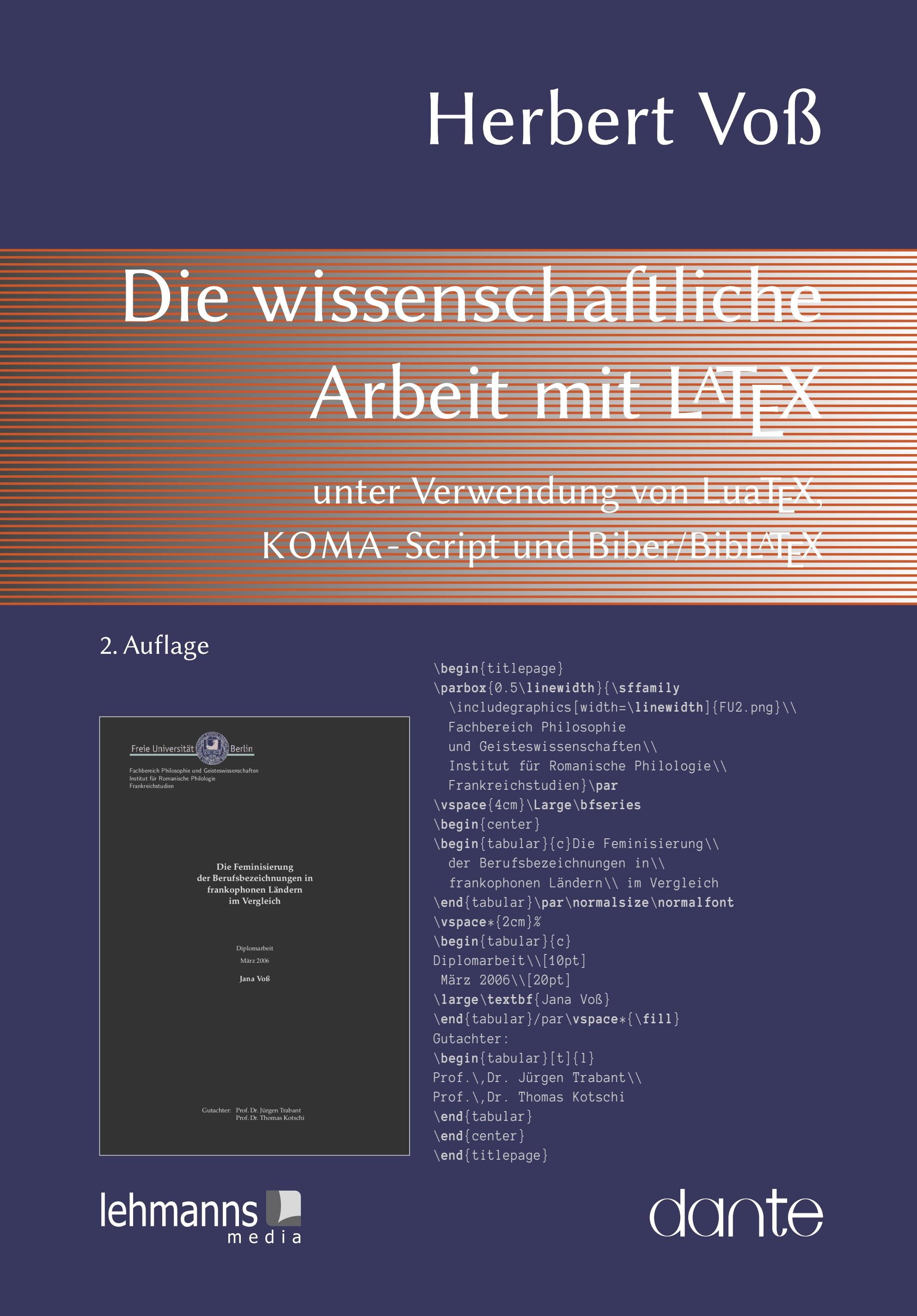 Vorderes Coverbild Die wissenschaftliche Arbeit mit LaTeX