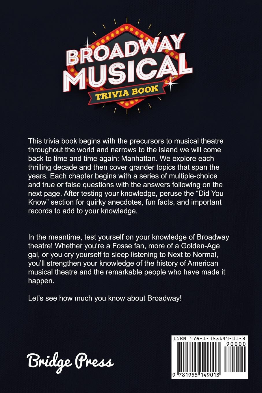 Rückseitencover Broadway Musical Trivia Book