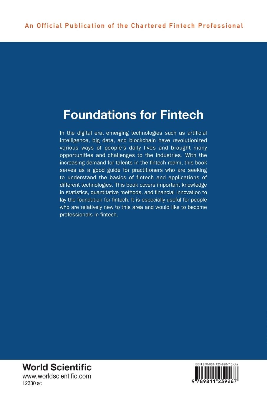 Rückseitencover FOUNDATIONS FOR FINTECH