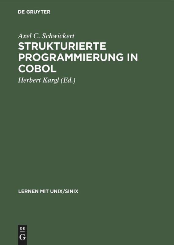 Vorderes Coverbild Strukturierte Programmierung in COBOL
