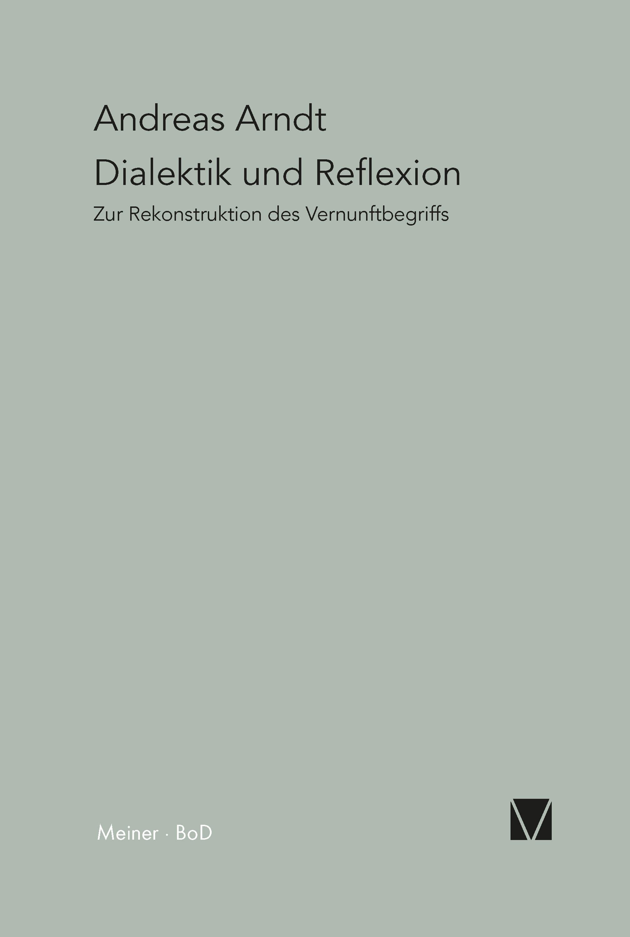 Vorderes Coverbild Dialektik und Reflexion