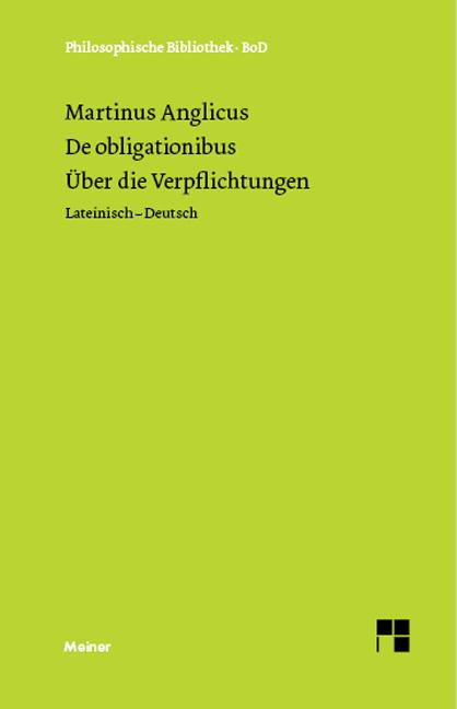 Vorderes Coverbild Über die Verpflichtungen. De obligaionibus.