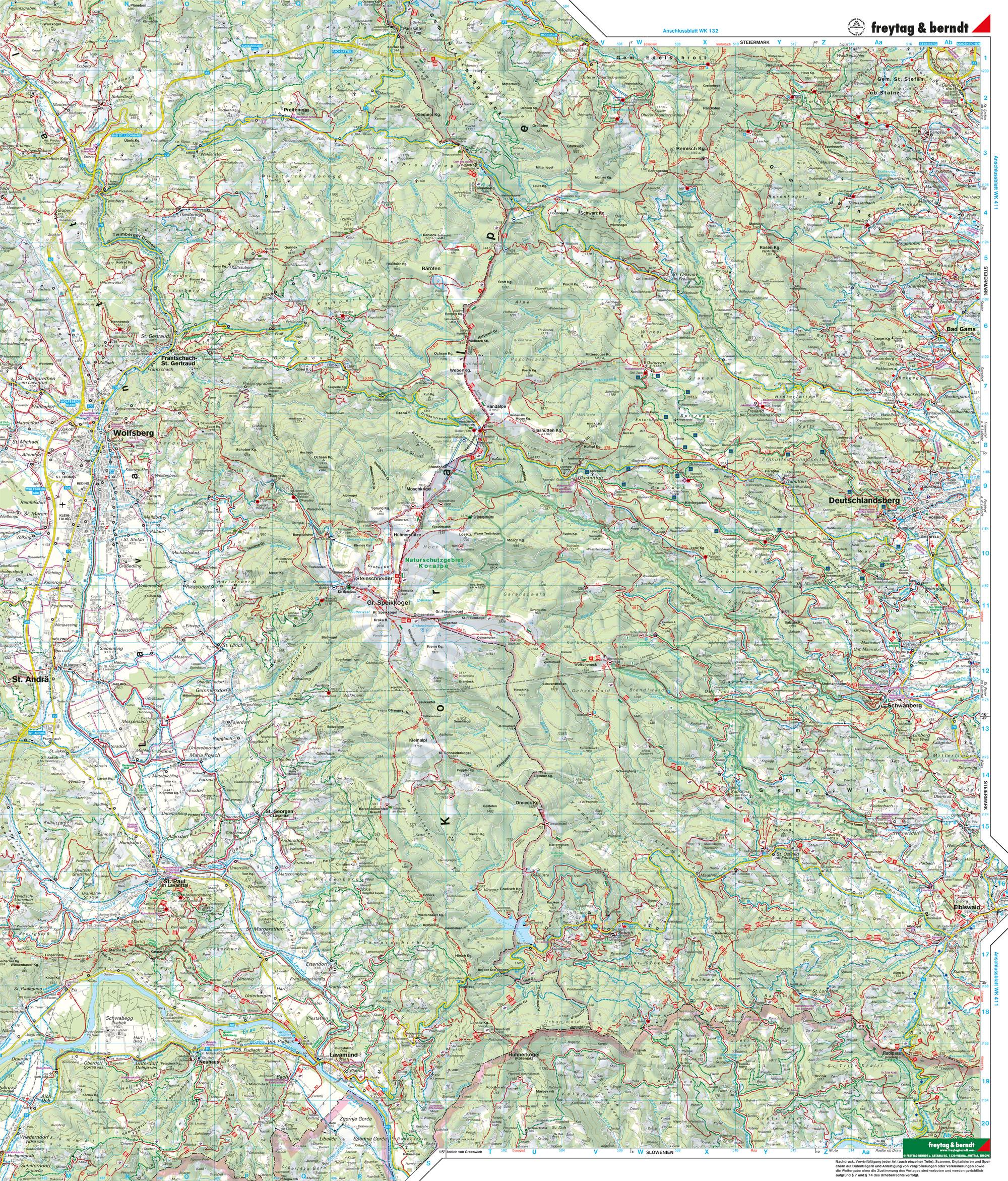 Beispielinhalt (Bild) Saualpe - Lavanttal - Koralpe - Region Schilcherheimat 1 : 50 000. WK 237