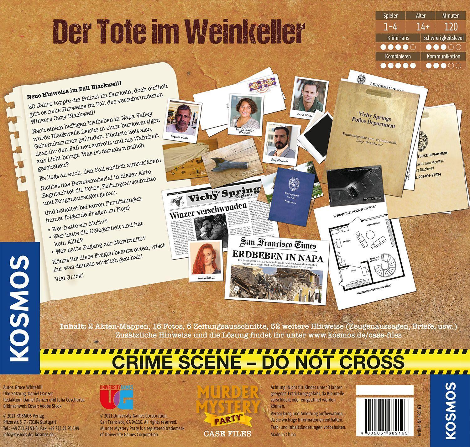Beispielinhalt (Bild) Murder Mystery Case File - Der Tote im Weinkeller