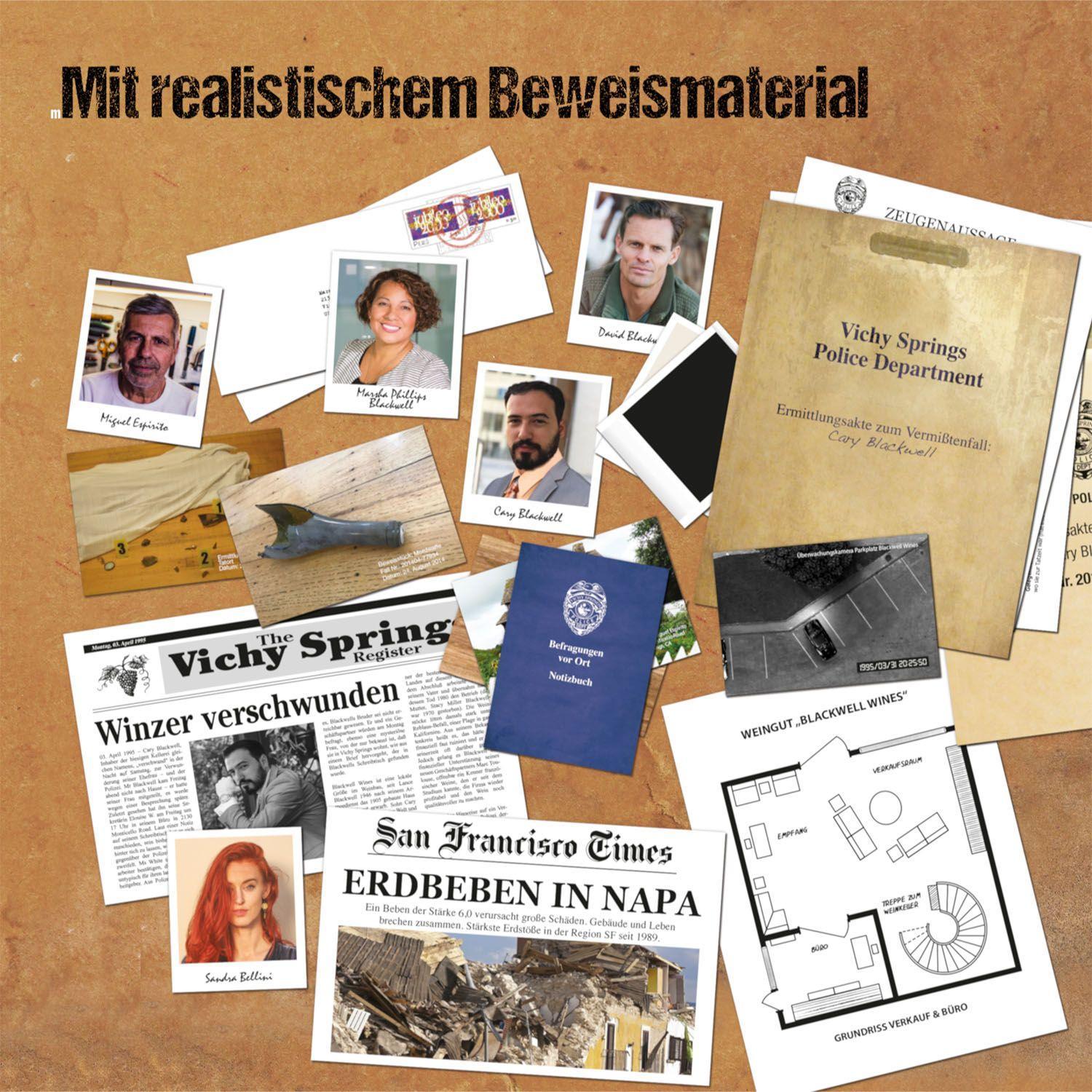 Beispielinhalt (Bild) Murder Mystery Case File - Der Tote im Weinkeller