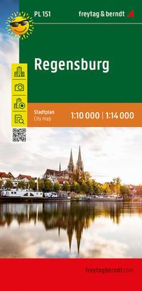 Vorderes Coverbild Regensburg, Stadtplan 1:14.000