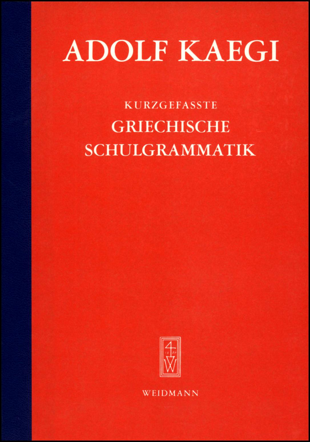 Vorderes Coverbild Kurzgefasste Griechische Schulgrammatik
