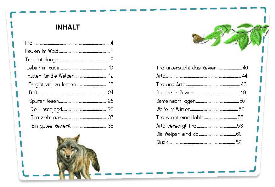 Beispielinhalt (Bild) Tira, die junge Wölfin