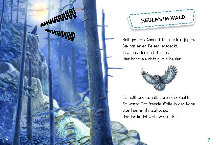 Beispielinhalt (Bild) Tira, die junge Wölfin