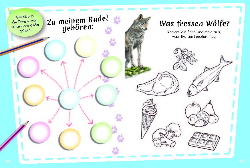 Beispielinhalt (Bild) Tira, die junge Wölfin