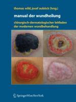 Vorderes Coverbild Manual der Wundheilung