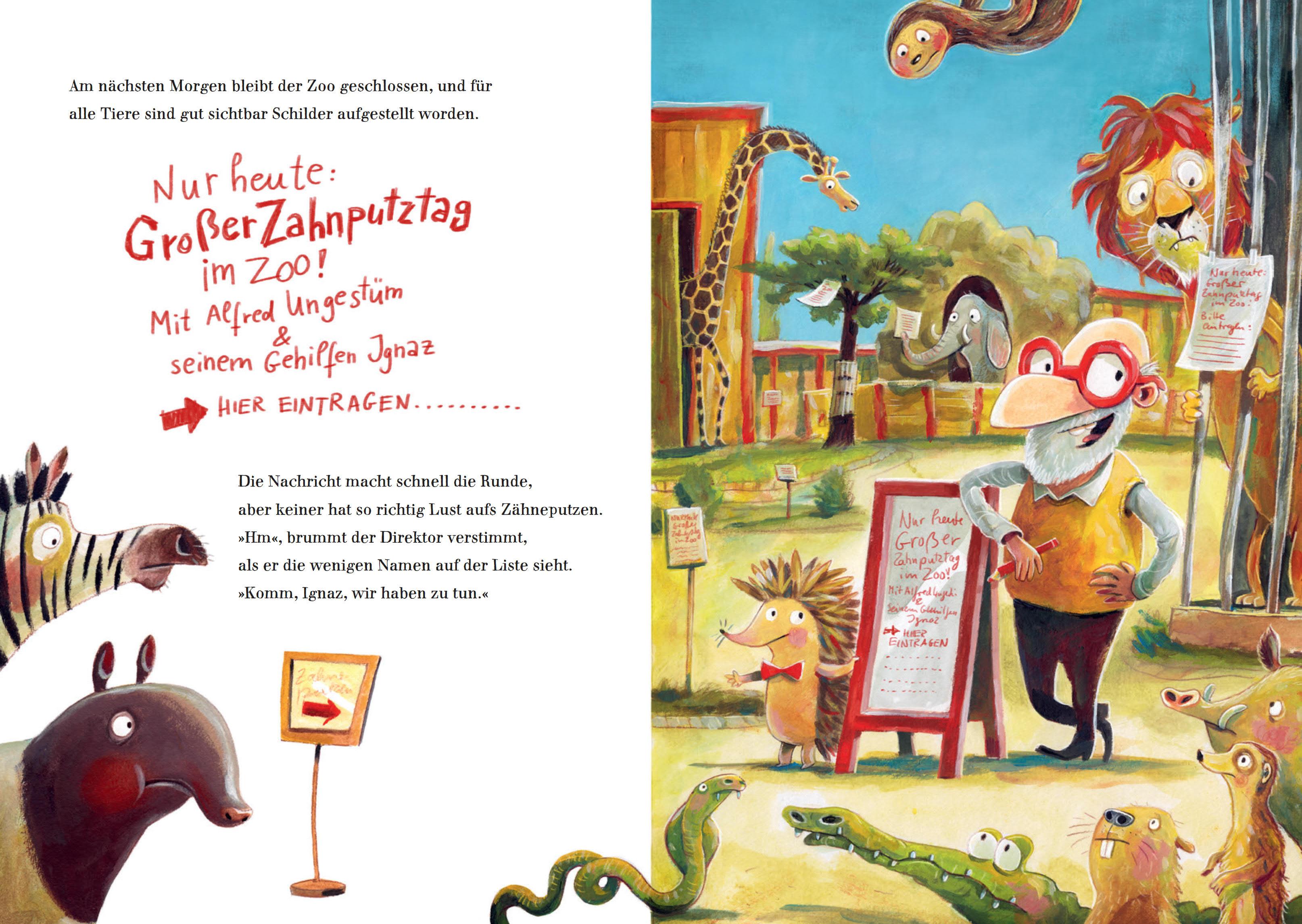 Beispielinhalt (Bild) Der große Zahnputztag im Zoo (Mini-Ausgabe)