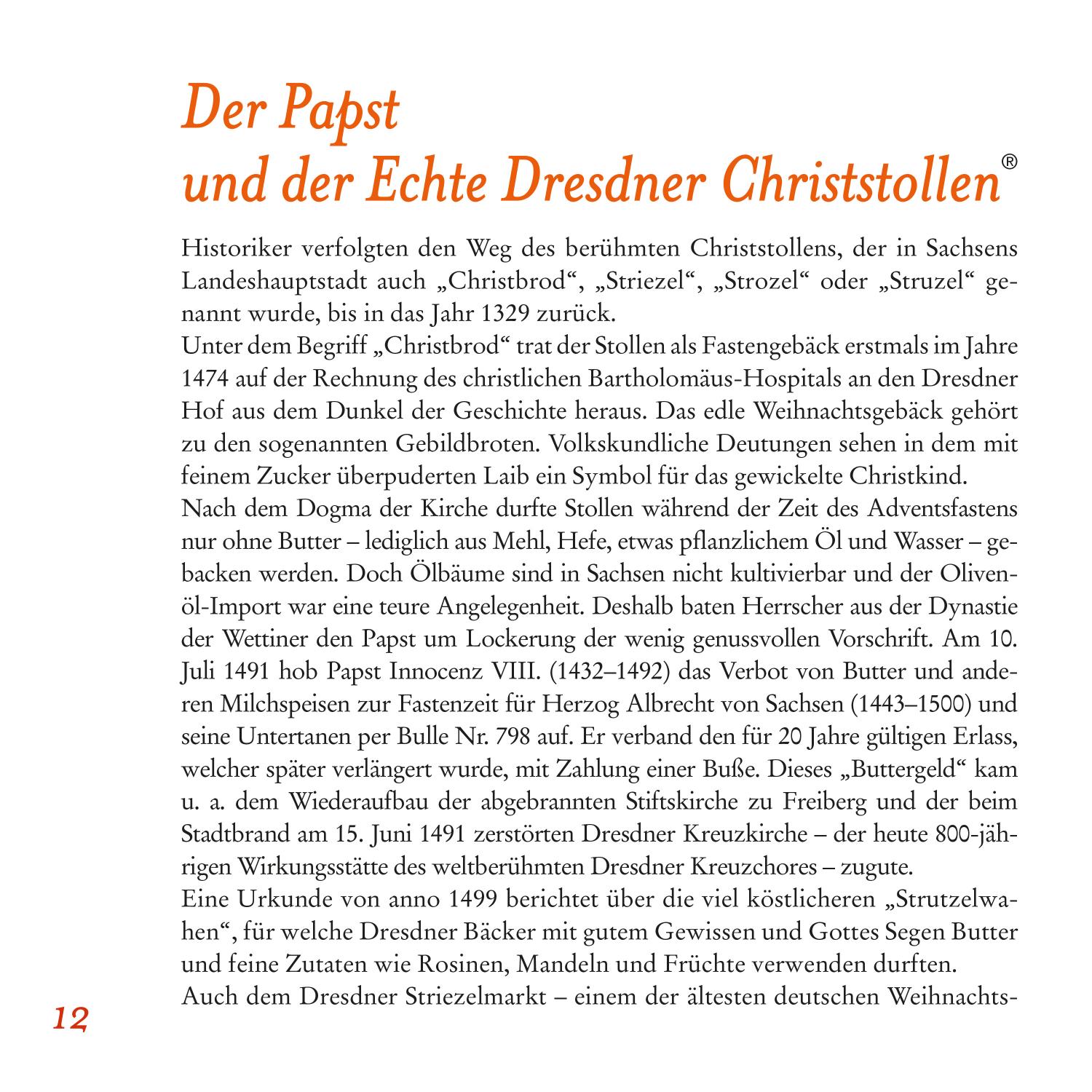 Beispielinhalt (Bild) Sächsisches Spezialitäten-Backbuch