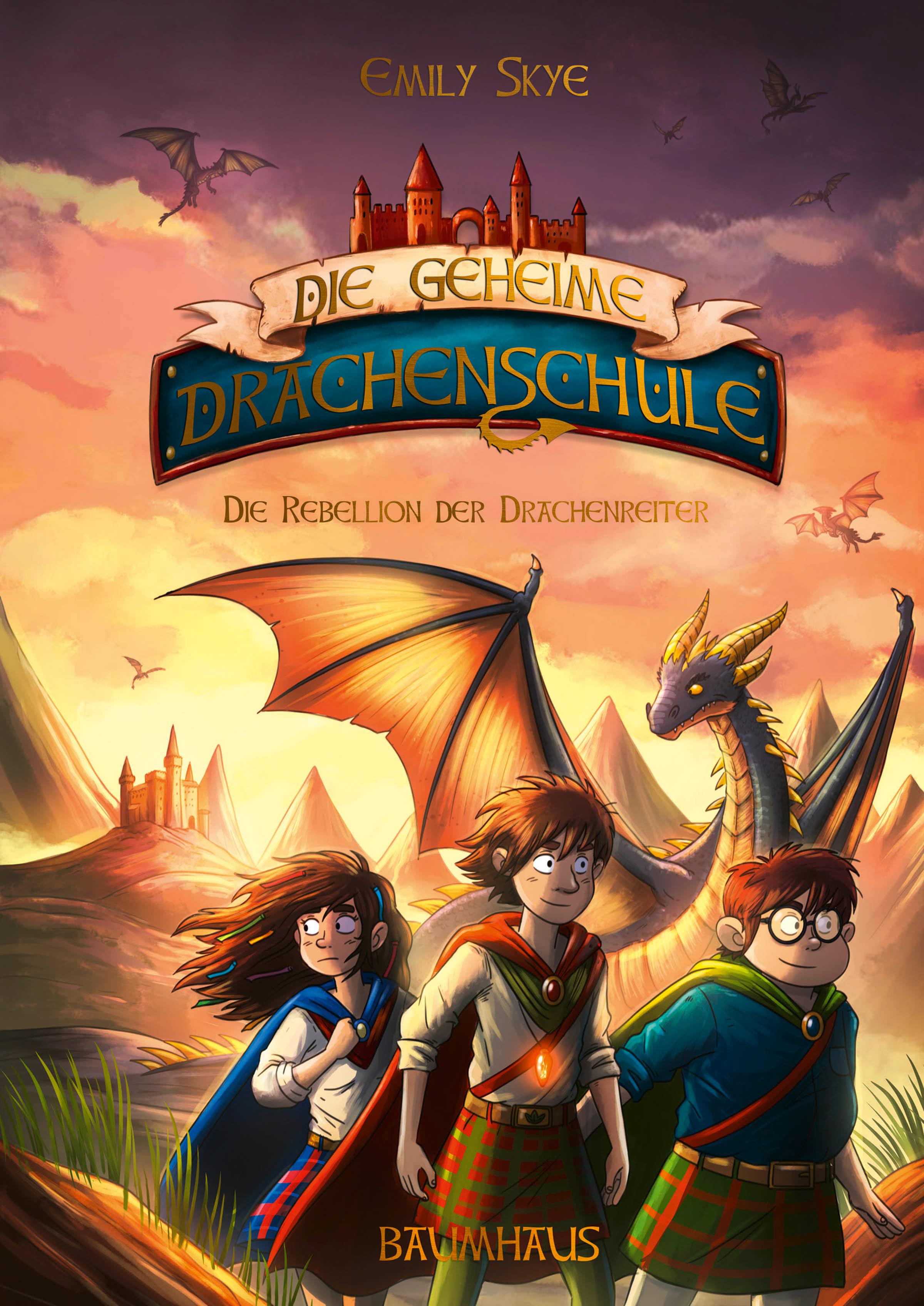 Vorderes Coverbild Die geheime Drachenschule - Die Rebellion der Drachenreiter
