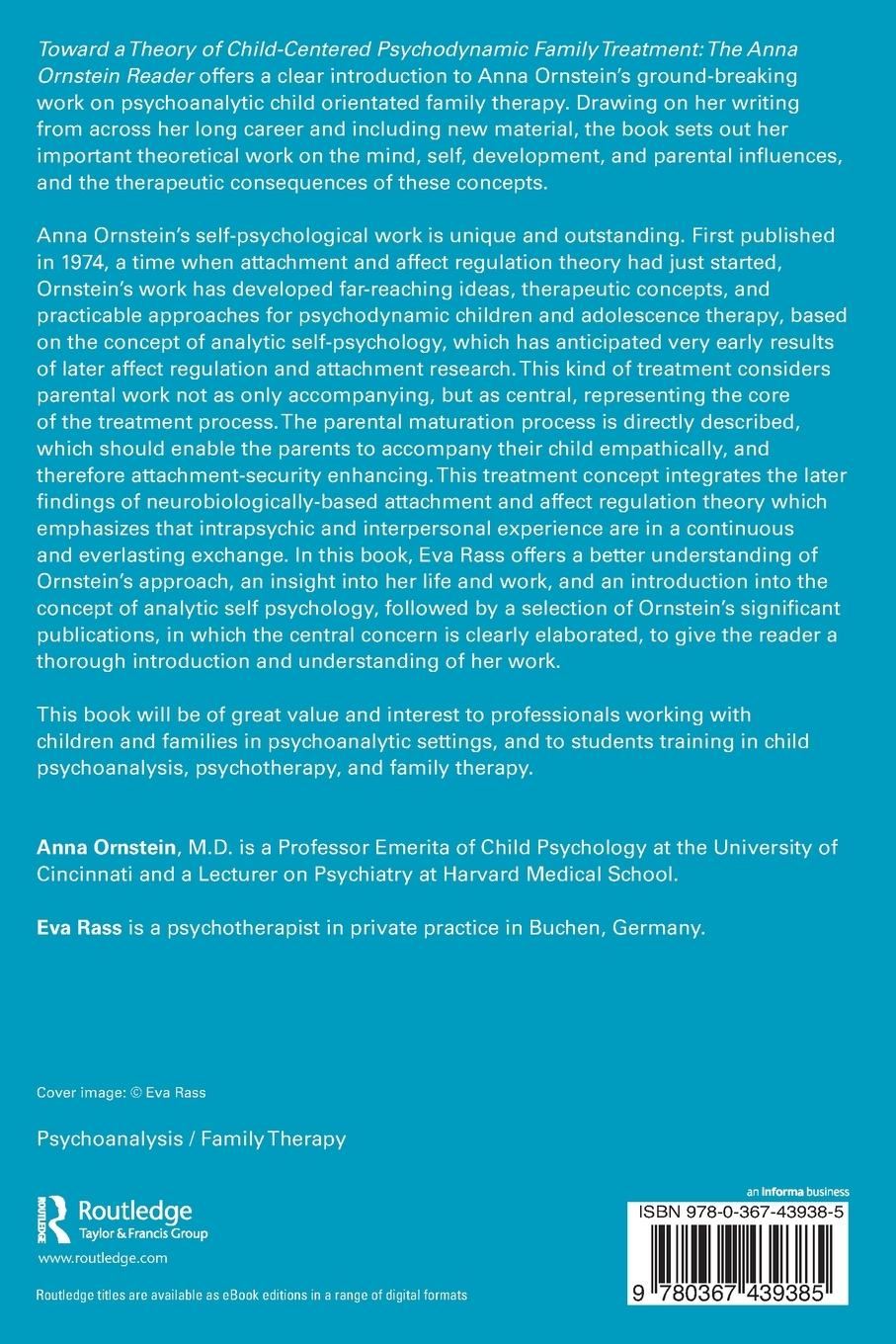 Rückseitencover Toward a Theory of Child-Centered Psychodynamic Family Treatment