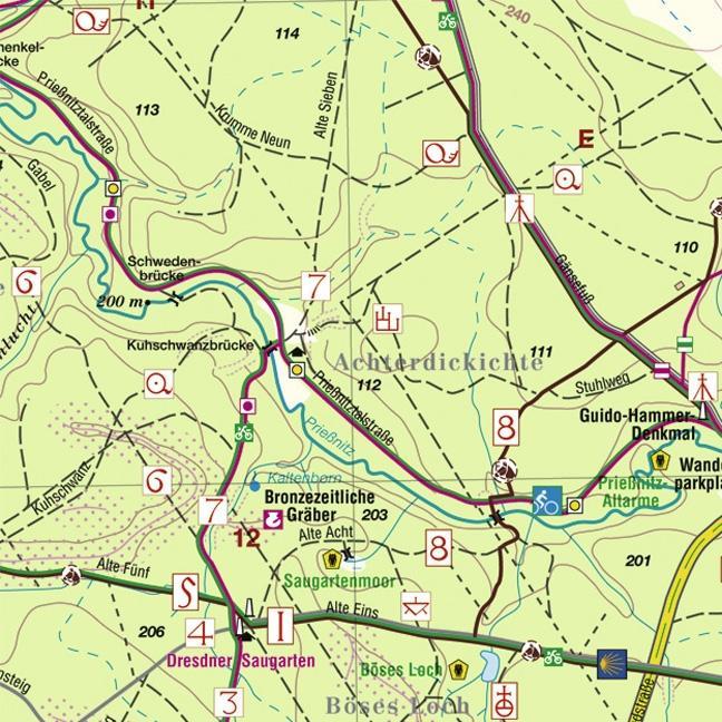 Beispielinhalt (Bild) Dresdner Heide und Seifersdorfer Tal 1 : 15 000