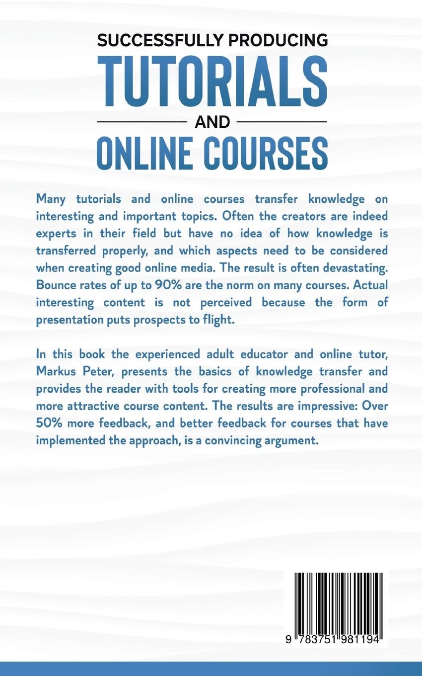 Rückseitencover Successfully Producing Tutorials and Online Courses