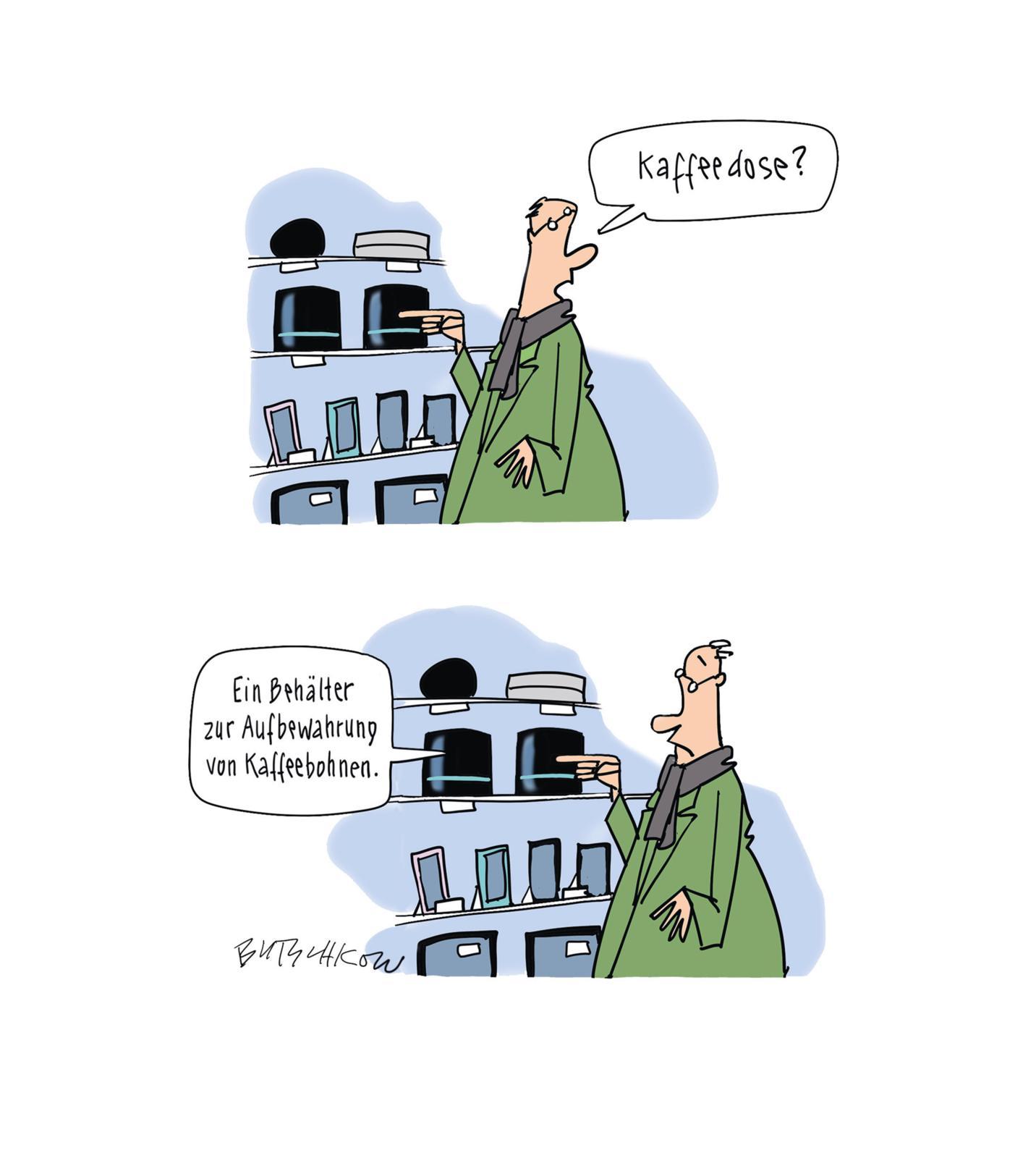 Beispielinhalt (Bild) Je älter man wird, desto komischer werden die anderen