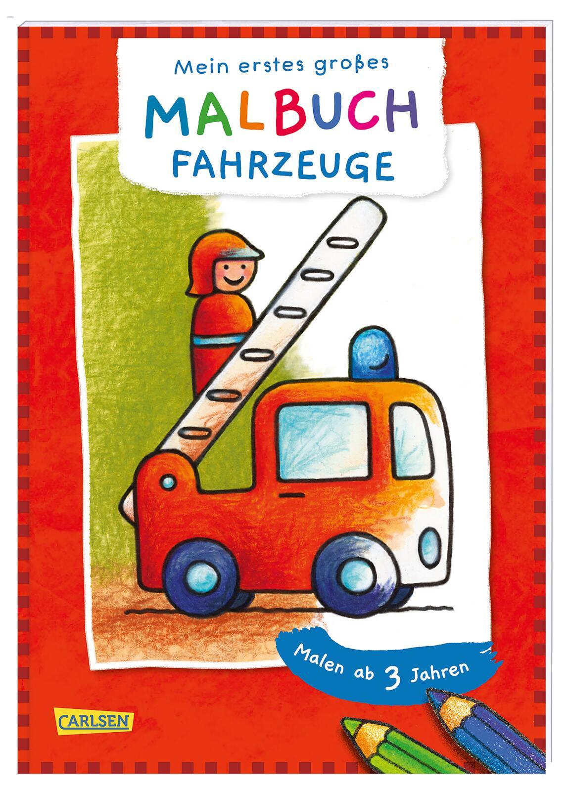 Vorderes Coverbild Mein erstes großes Malbuch: Fahrzeuge: Malen ab 3 Jahren