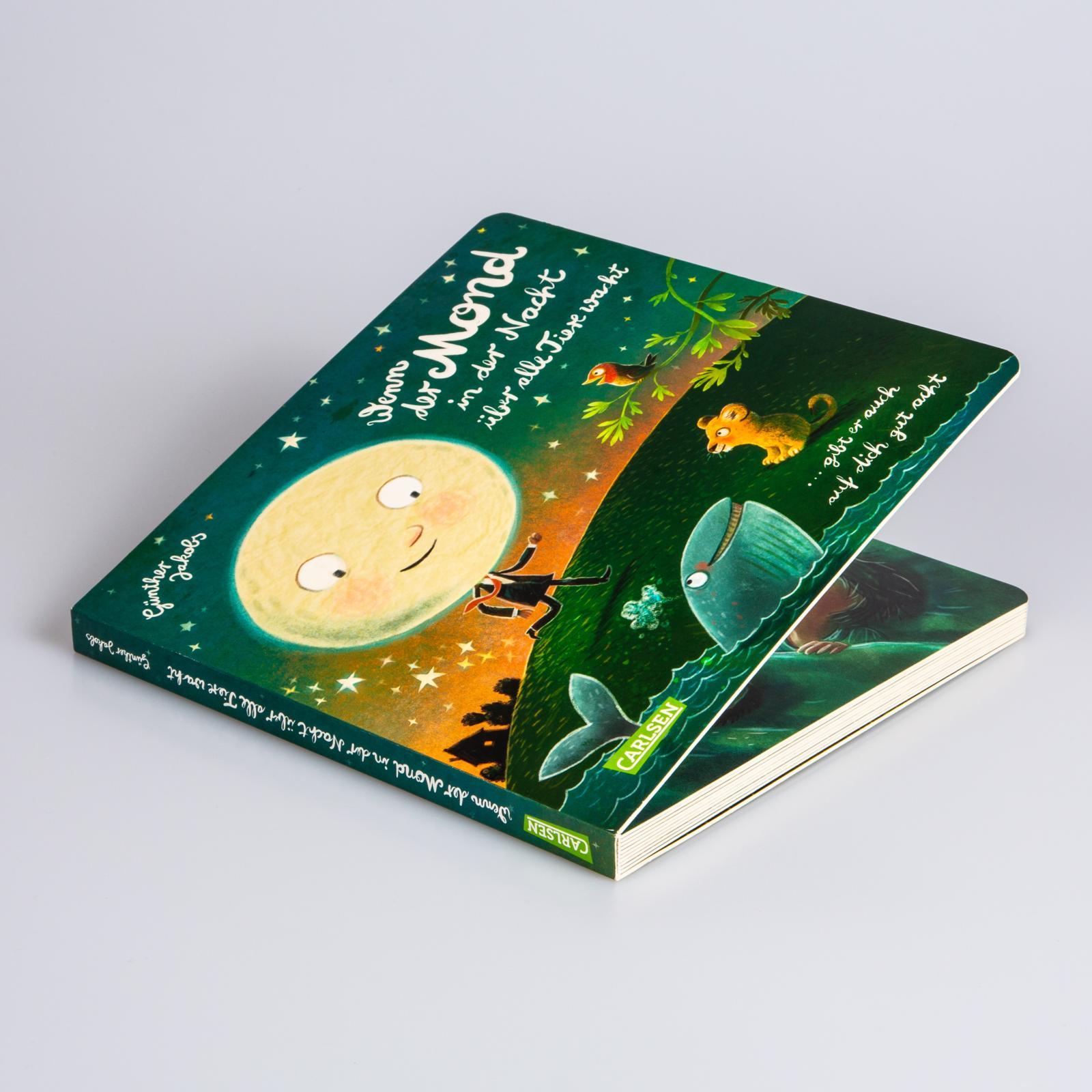 Beispielinhalt (Bild) Wenn der Mond in der Nacht über alle Tiere wacht ... gibt er auch auf dich gut acht